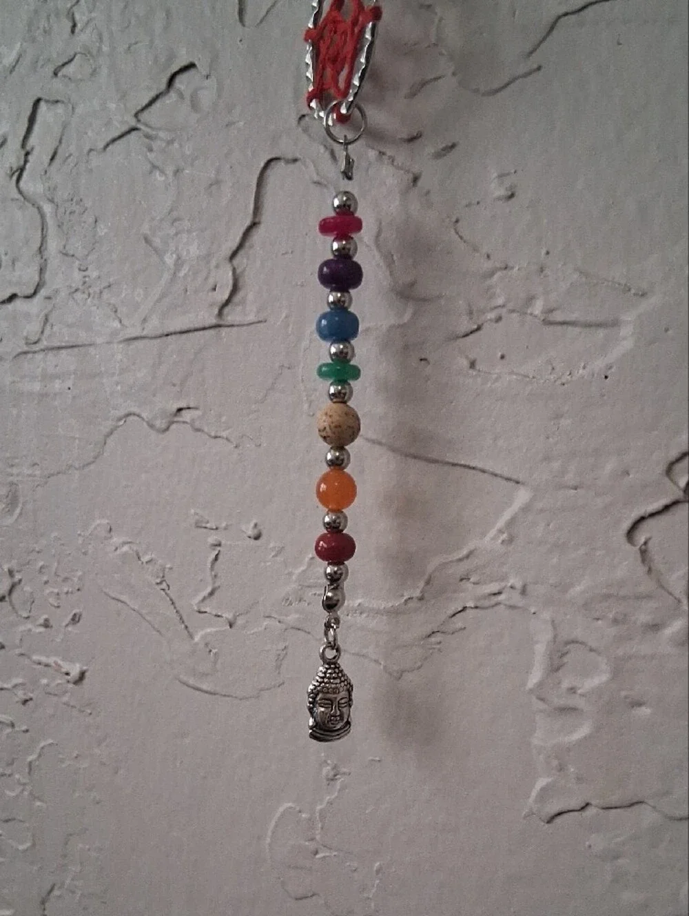 Handcrafted Chakra Dreamcatcher Wall Hanging- Buddah And Natural Crystal